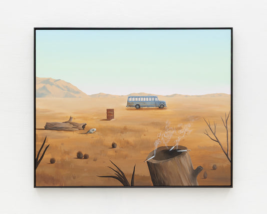 ACRYLIC ON LINEN PAINTING - DESERT LANDSCAPE #13 - 42" H x 52" W