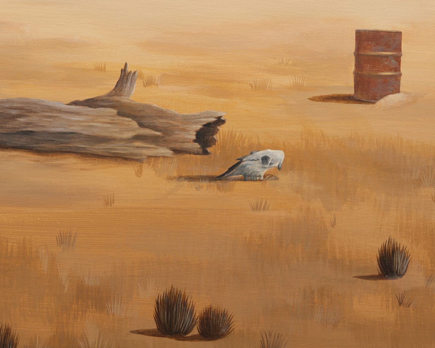 ACRYLIC ON LINEN PAINTING - DESERT LANDSCAPE #13 - 42" H x 52" W