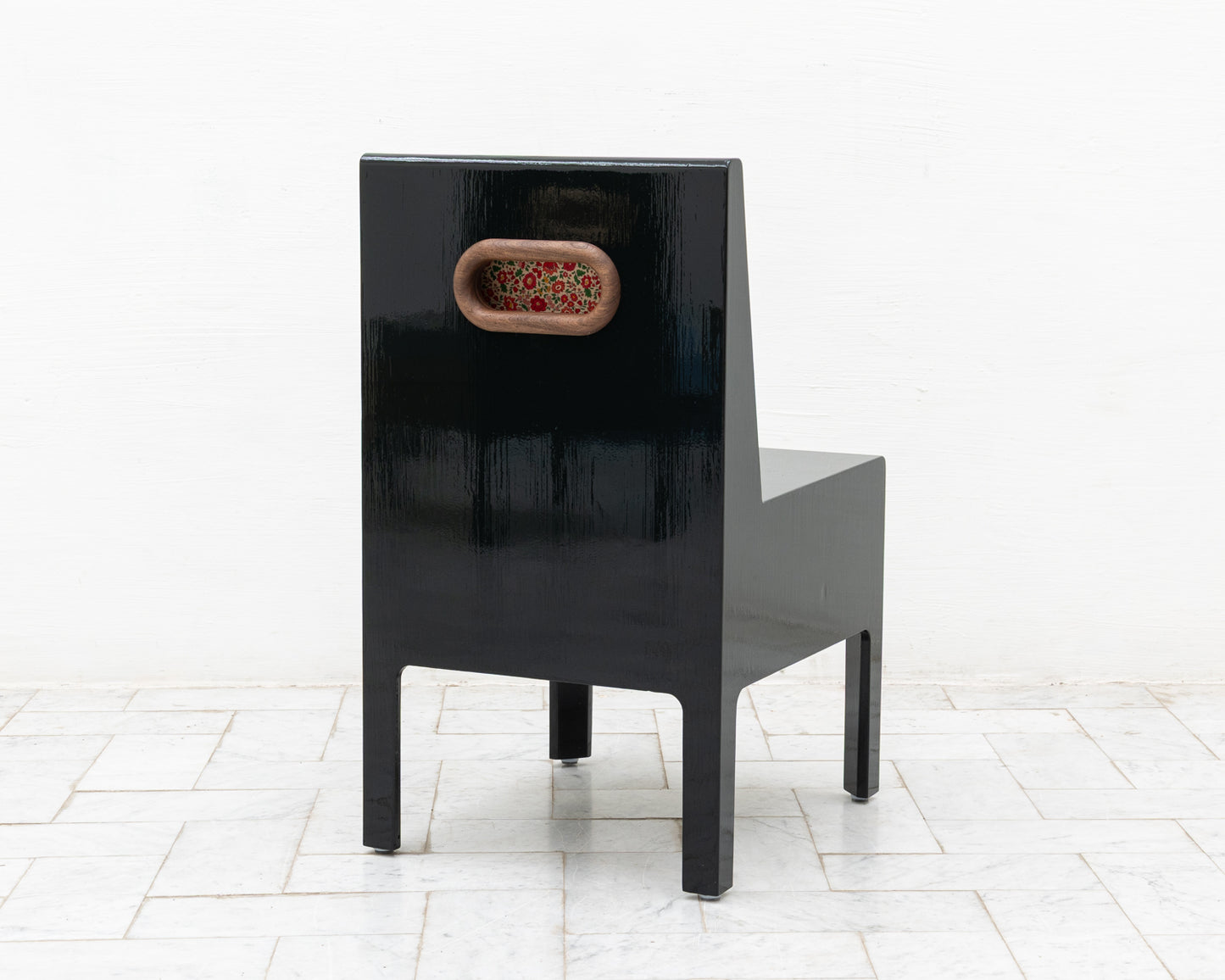 JEPPE CHAIR - "ALMOST BLACK" DARK GREEN BRUSH PAINTED PLYWOOD