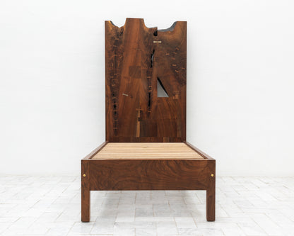 VERTICAL SLAB BED - TWIN, CLARO WALNUT