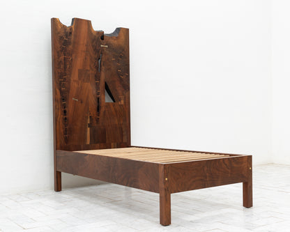 VERTICAL SLAB BED - TWIN, CLARO WALNUT