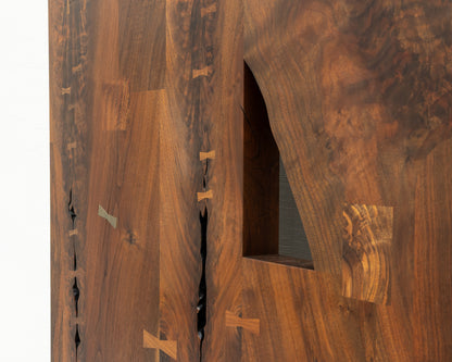 VERTICAL SLAB BED - TWIN, CLARO WALNUT