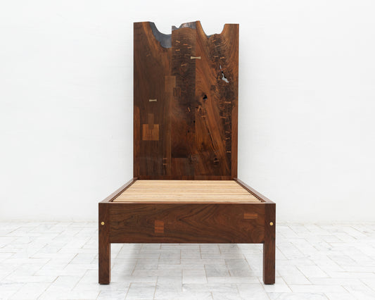 VERTICAL SLAB BED - TWIN, CLARO WALNUT