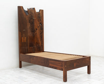 VERTICAL SLAB BED - TWIN, CLARO WALNUT