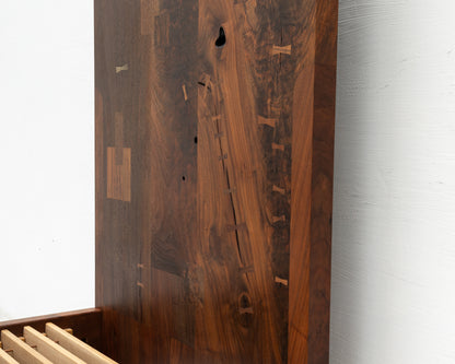 VERTICAL SLAB BED - TWIN, CLARO WALNUT