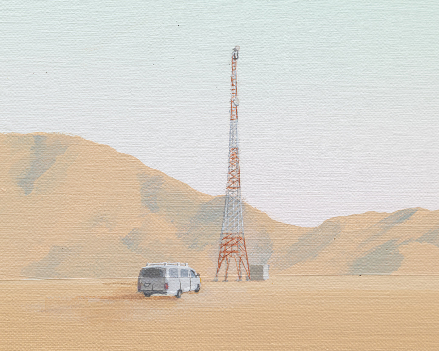 ACRYLIC ON LINEN PAINTING - DESERT LANDSCAPE #15 - 42" H X 52" W
