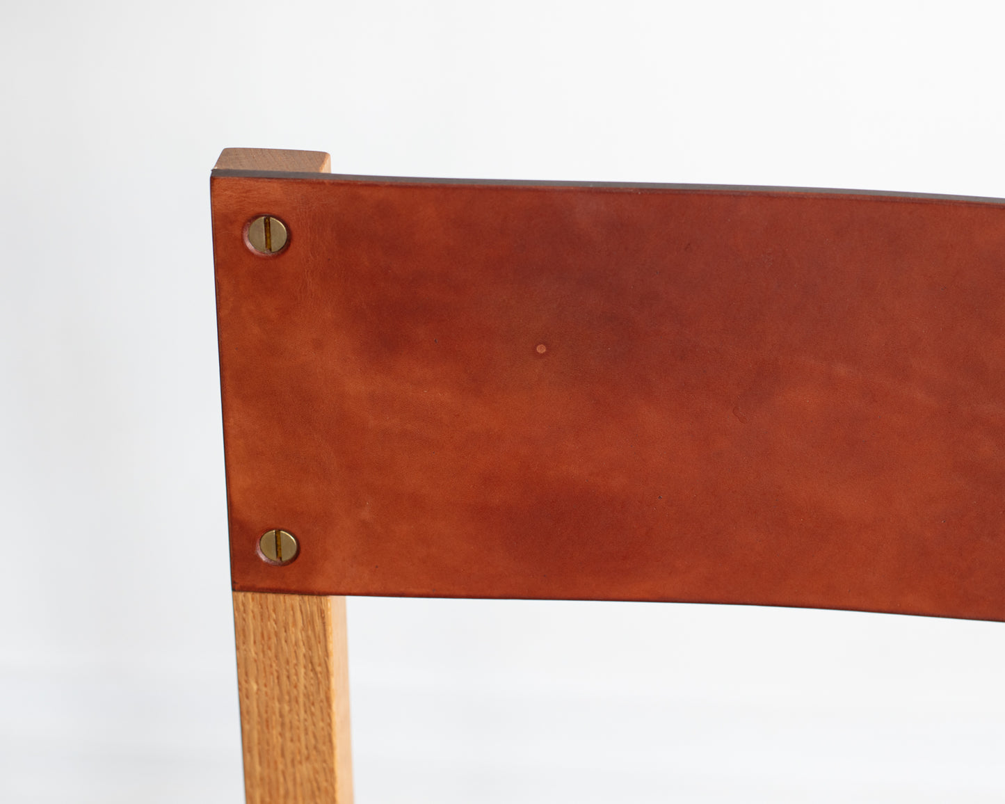 SQUARE GUEST BAR STOOL - NATURAL OAK, NATURAL MULLED LEATHER