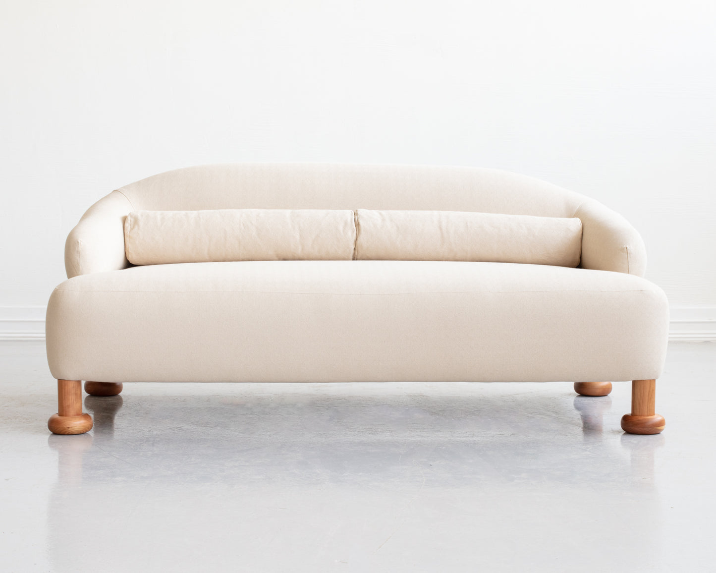 CAUBEEN SOFA - 6'L, BDDW FABRIC #445, CHERRY FEET