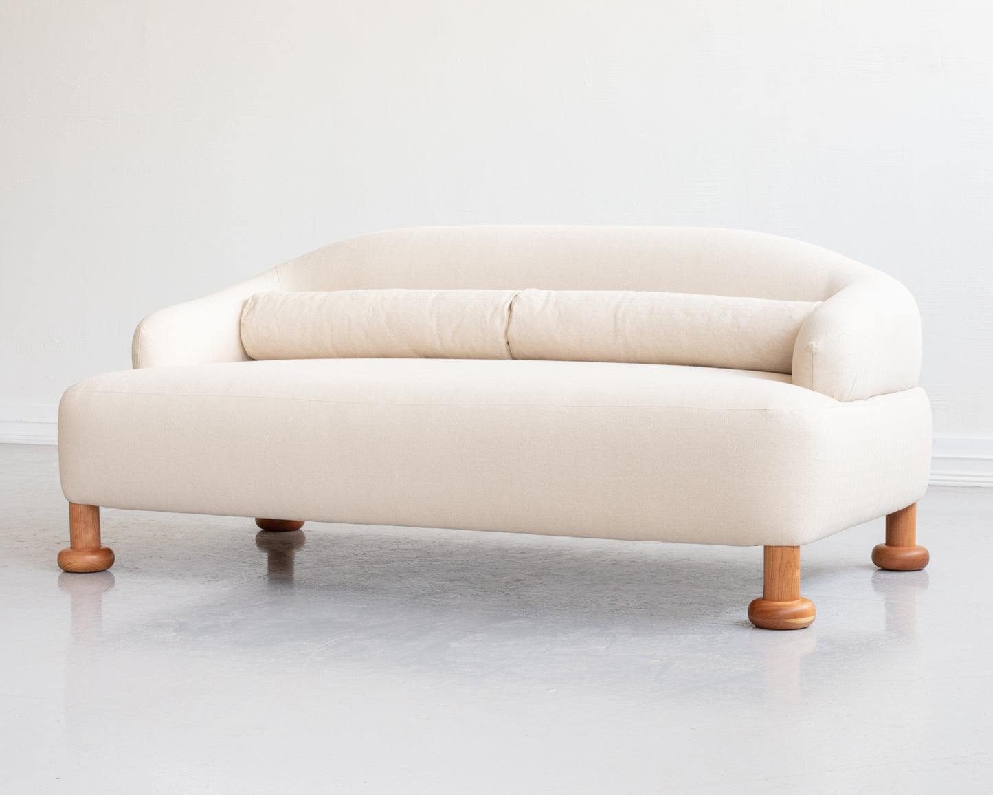 CAUBEEN SOFA - 6'L, BDDW FABRIC #445, CHERRY FEET