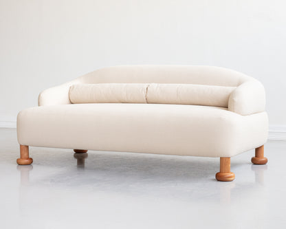 CAUBEEN SOFA - 6'L, BDDW FABRIC #445, CHERRY FEET