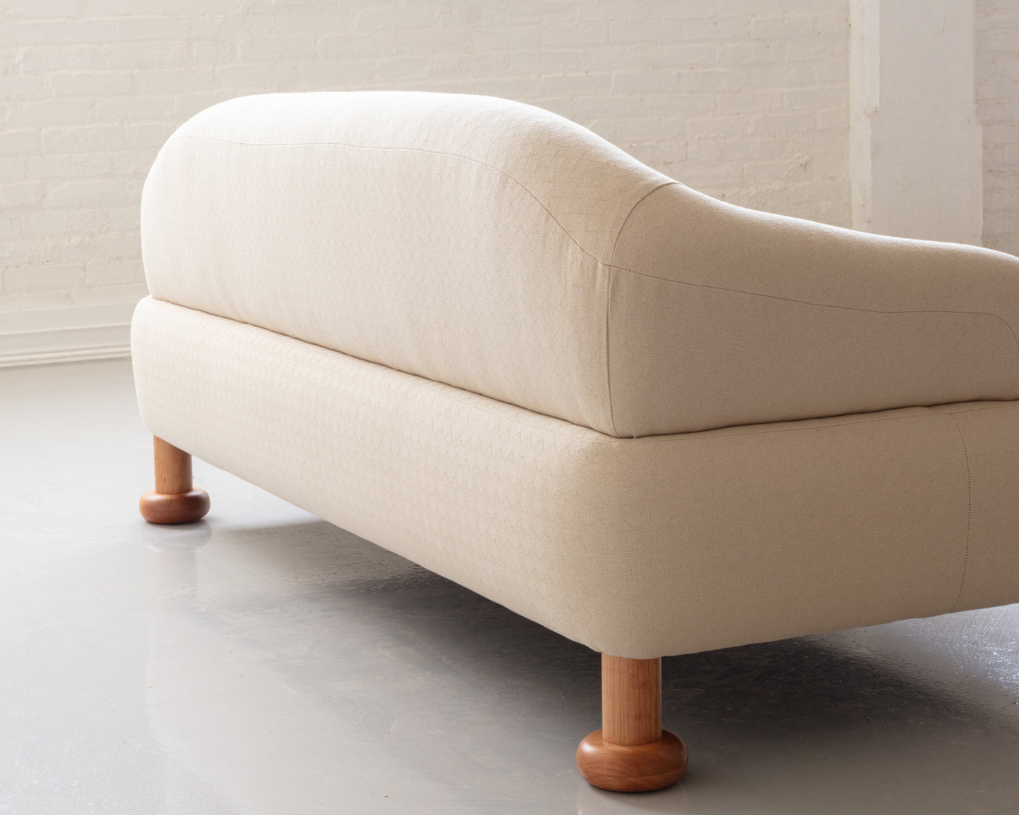 CAUBEEN SOFA - 6'L, BDDW FABRIC #445, CHERRY FEET