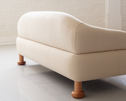 CAUBEEN SOFA - 6'L, BDDW FABRIC #445, CHERRY FEET
