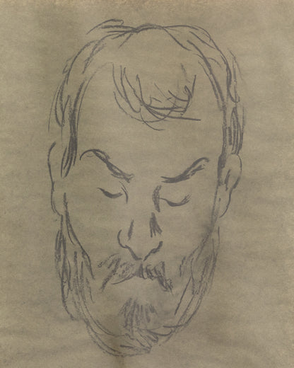 BDDW FINE ART DEPT CHARCOAL SKETCH - 19" H X 13.5" W