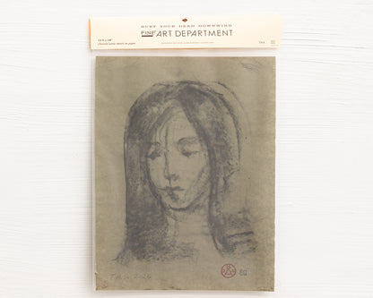 BDDW FINE ART DEPT CHARCOAL SKETCH - 19" H X 13.5" W