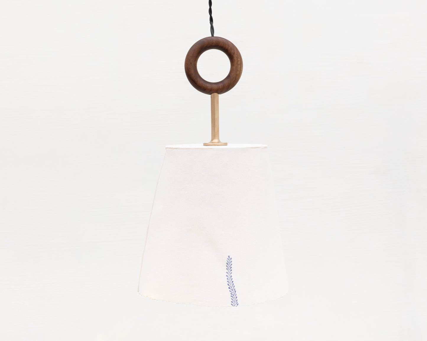 RAST PENDANT - BRONZE FIXTURE, HAND-PAINTED PORCELAIN SHADE