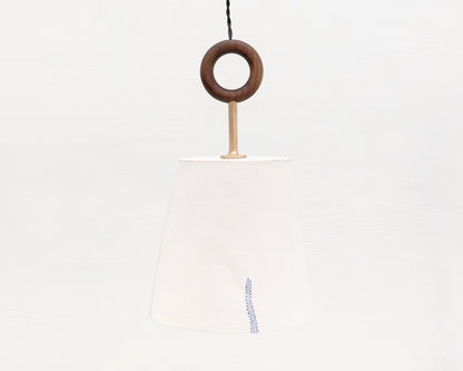 RAST PENDANT - BRONZE FIXTURE, HAND-PAINTED PORCELAIN SHADE