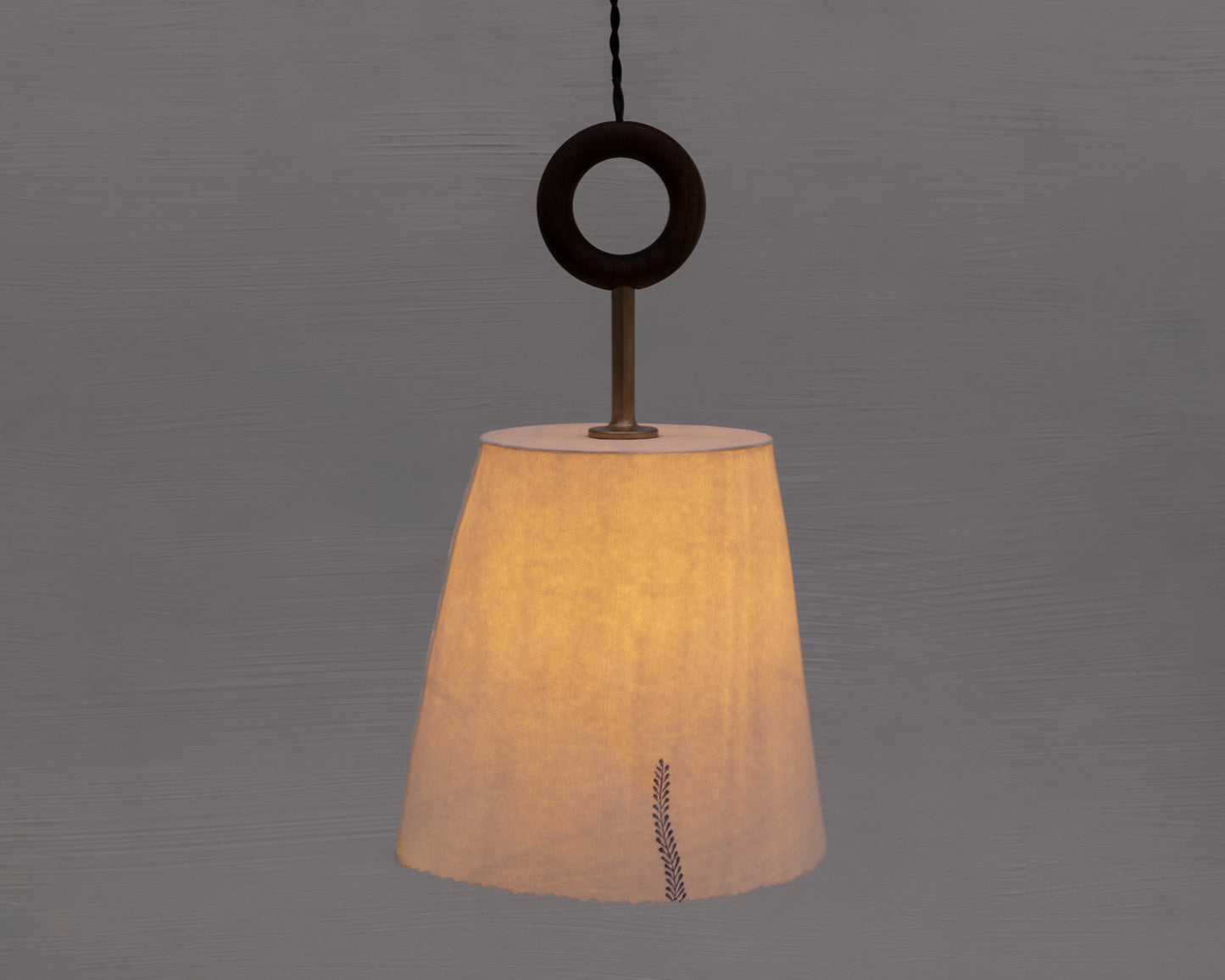 RAST PENDANT - BRONZE FIXTURE, HAND-PAINTED PORCELAIN SHADE