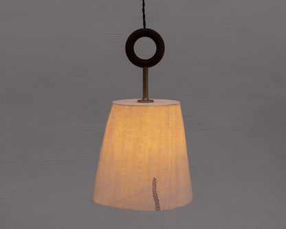 RAST PENDANT - BRONZE FIXTURE, HAND-PAINTED PORCELAIN SHADE