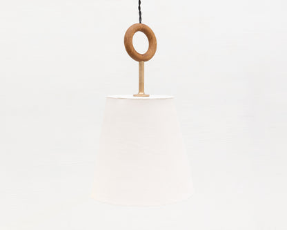 RAST PENDANT - BRONZE FIXTURE, HAND-PAINTED PORCELAIN SHADE