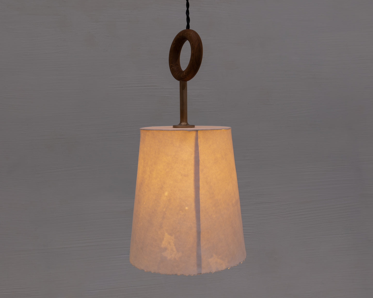 RAST PENDANT - BRONZE FIXTURE, HAND-PAINTED PORCELAIN SHADE