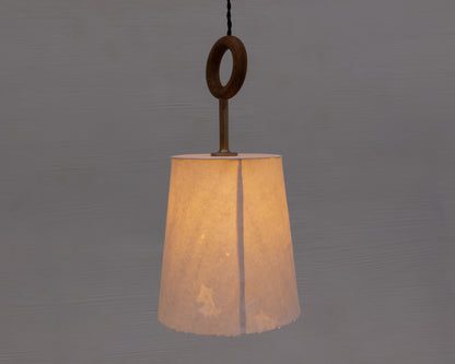 RAST PENDANT - BRONZE FIXTURE, HAND-PAINTED PORCELAIN SHADE
