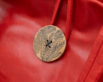 LEATHER PURSE WITH CERAMIC BUTTON (ED. 7/7)
