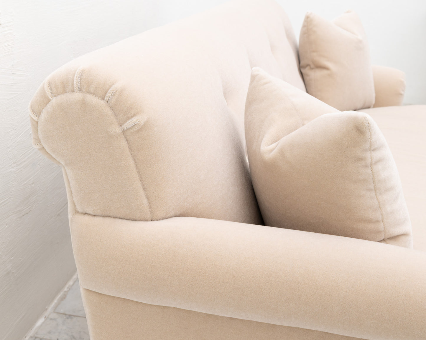 PROTOTYPE GRANE SOFA - 6.75', BDDW FABRIC #293, BLACKENED BRONZE FEET