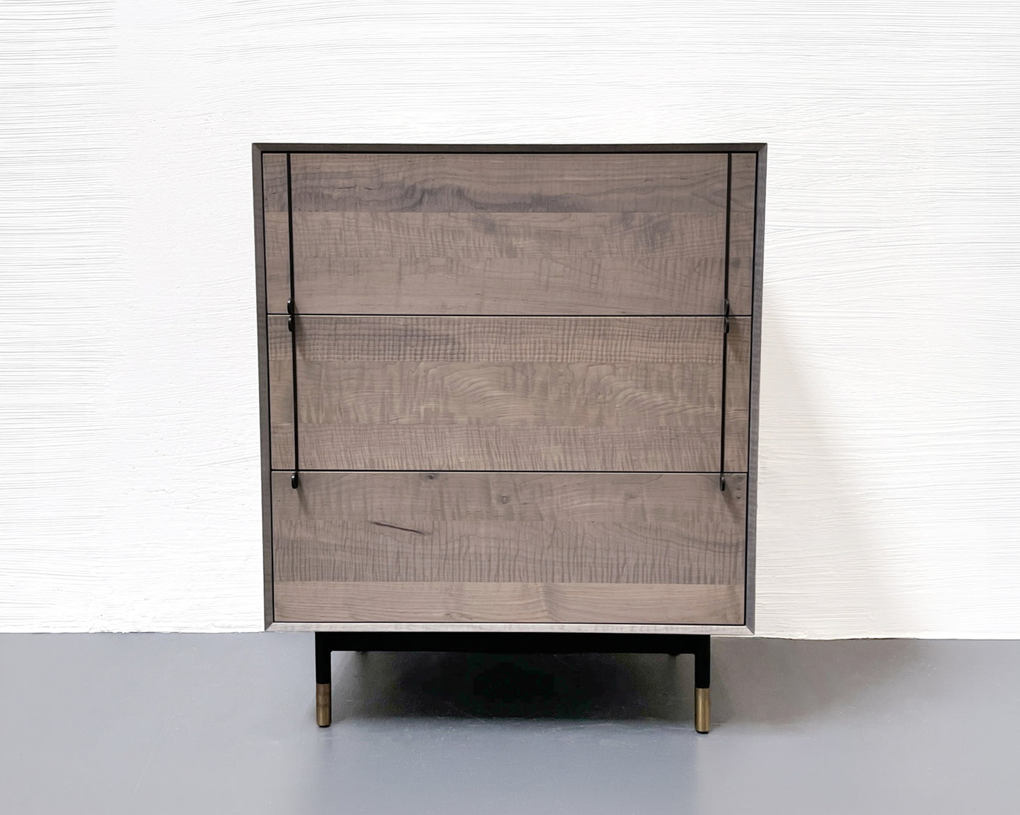LAKE DRESSER - 31" L, OXIDIZED TIGER MAPLE EXTERIOR AND FACES