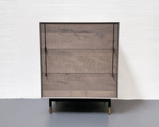 LAKE DRESSER - 31" L, OXIDIZED TIGER MAPLE EXTERIOR, OXIDIZED TIGER MAPLE FACES