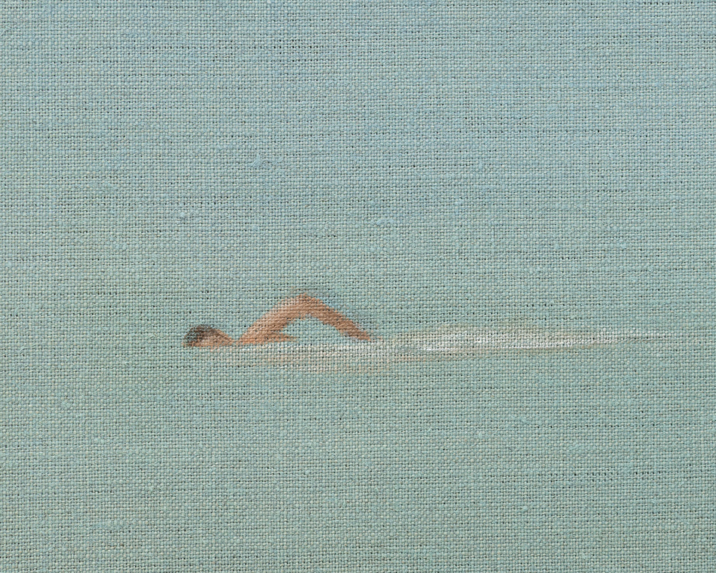 ACRYLIC ON LINEN PAINTING - DISTANT BATHERS #107 - 42" W X 52" H