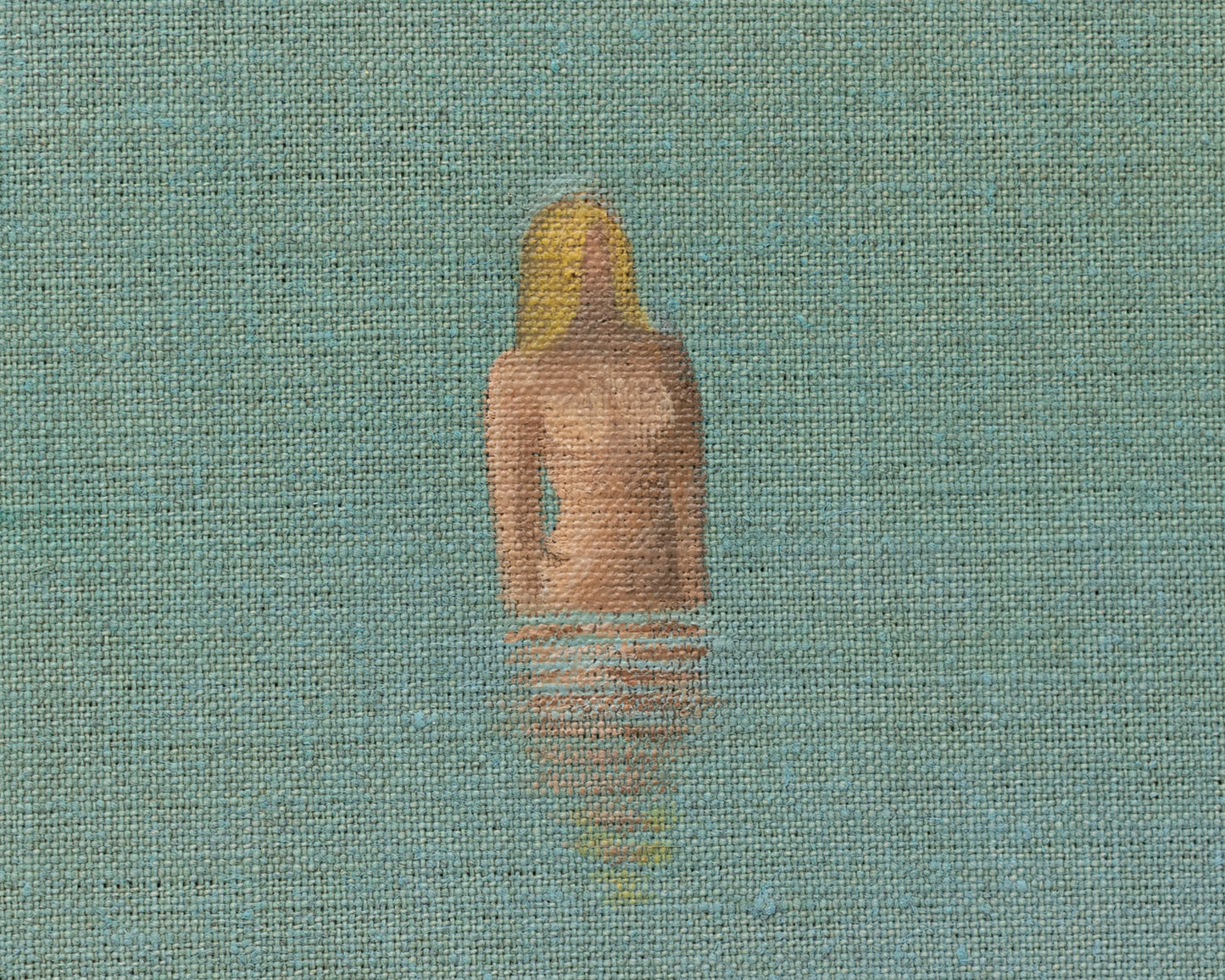 ACRYLIC ON LINEN PAINTING - DISTANT BATHERS #107 - 42" W X 52" H