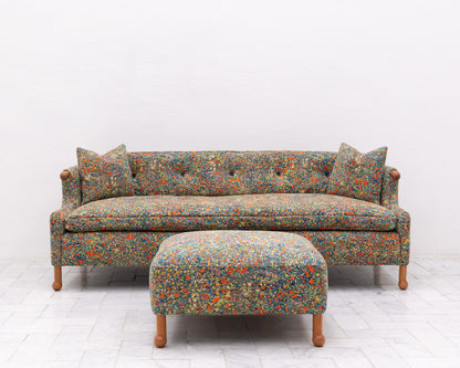 MABEL SOFA - 7', BDDW FABRIC #373, CHERRY ARMS AND FEET