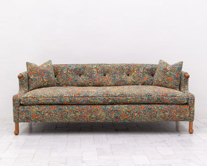 MABEL SOFA - 7', BDDW FABRIC #373, CHERRY ARMS AND FEET