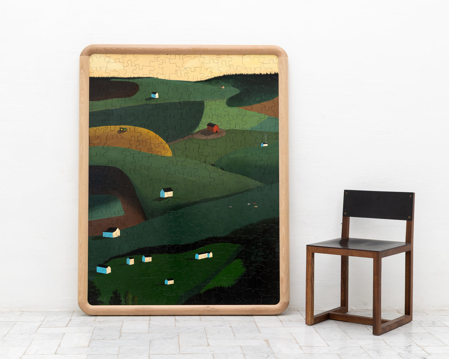 HAND-PAINTED JIGSAW PUZZLE - LANDSCAPE #115 - 63" H X 49" W