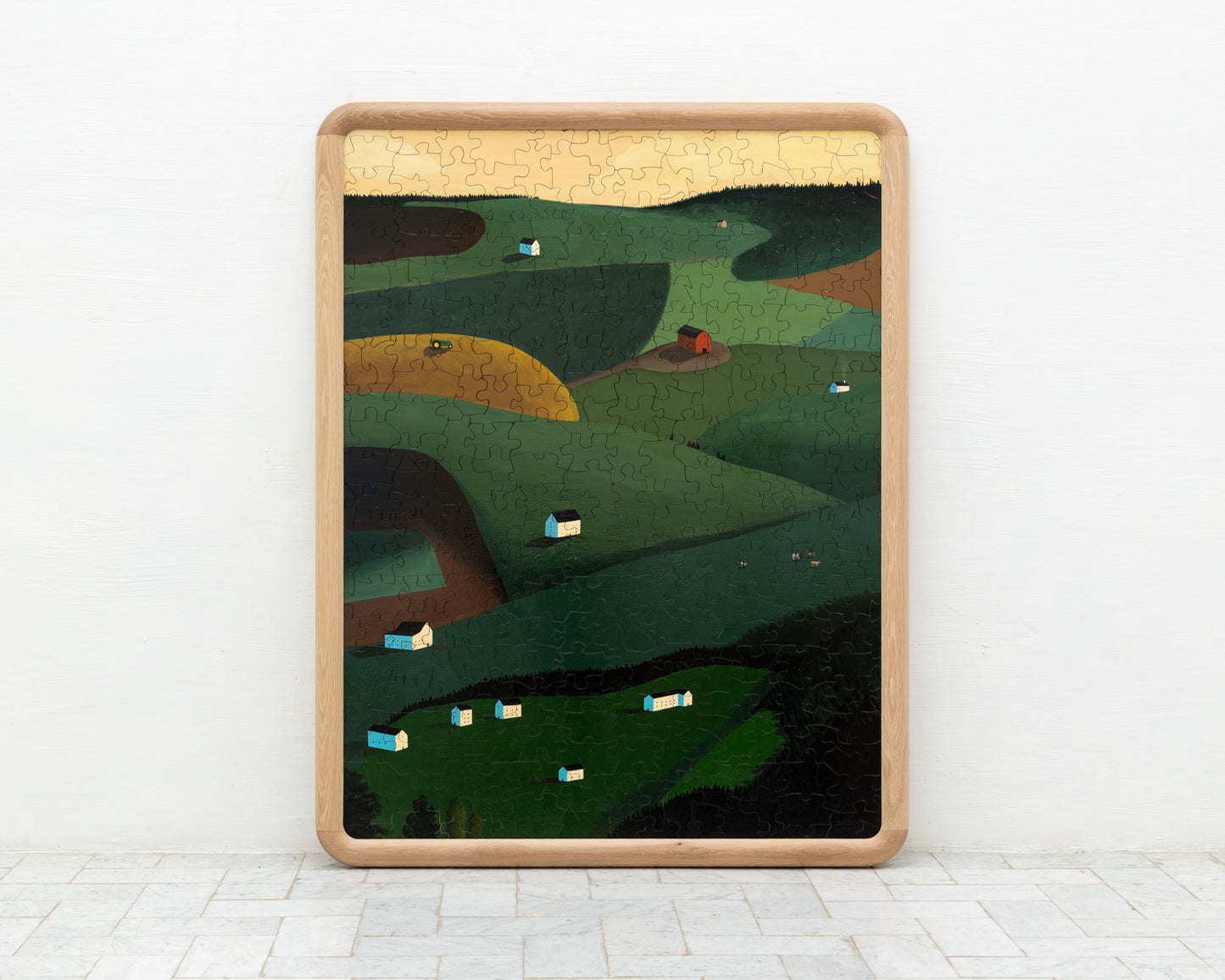 HAND-PAINTED JIGSAW PUZZLE - LANDSCAPE #115 - 63" H X 49" W