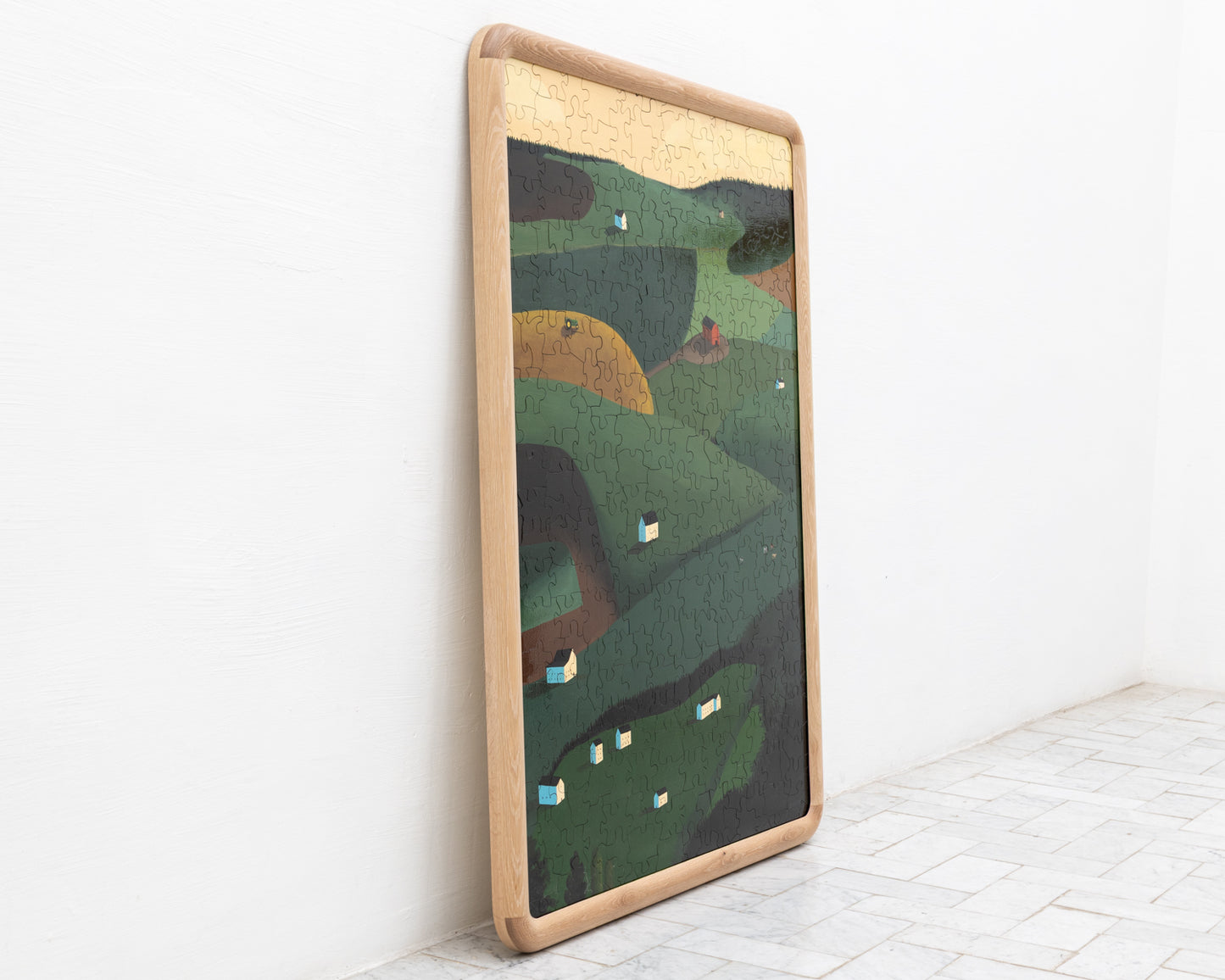 HAND-PAINTED JIGSAW PUZZLE - LANDSCAPE #115 - 63" H X 49" W