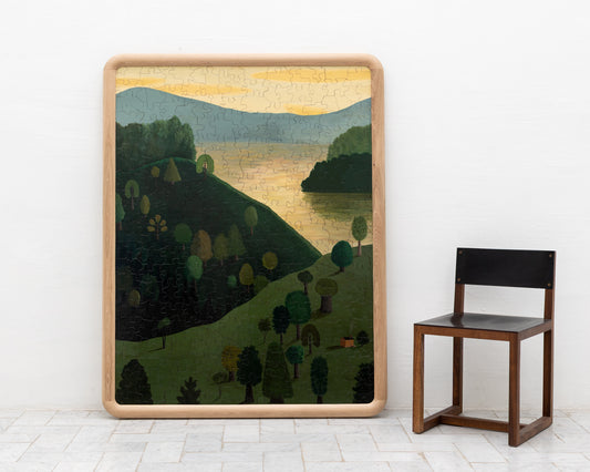 HAND-PAINTED JIGSAW PUZZLE - LANDSCAPE #116 - 63" H X 49" W