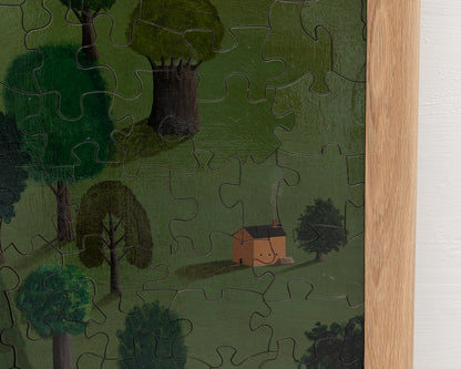 HAND-PAINTED JIGSAW PUZZLE - LANDSCAPE #116 - 63" H X 49" W
