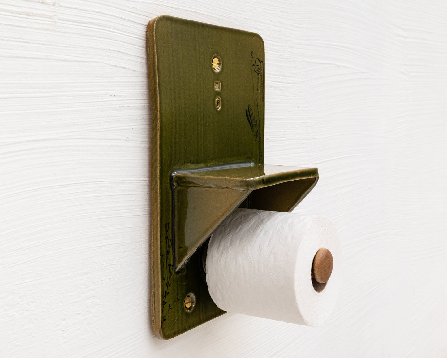 CERAMIC TOILET PAPER HOLDER