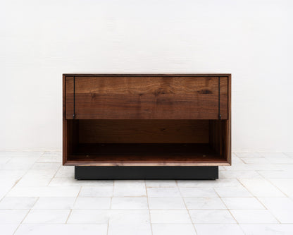 LAKE SIDE TABLE - 31" L, CLARO WALNUT EXTERIOR AND FACES