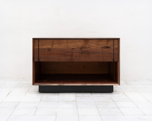 LAKE SIDE TABLE - 31" L, CLARO WALNUT EXTERIOR AND FACES