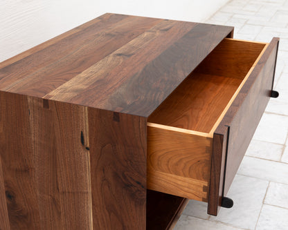 LAKE SIDE TABLE - 31" L, CLARO WALNUT EXTERIOR AND FACES