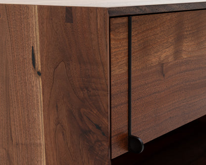 LAKE SIDE TABLE - 31" L, CLARO WALNUT EXTERIOR AND FACES