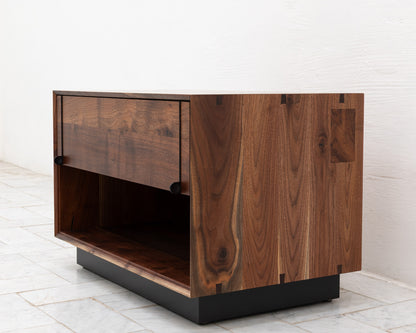 LAKE SIDE TABLE - 31" L, CLARO WALNUT EXTERIOR AND FACES
