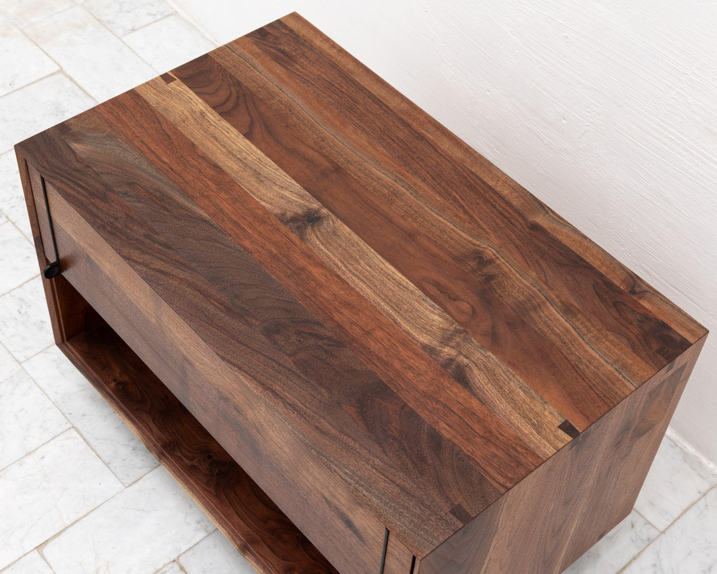 LAKE SIDE TABLE - 31" L, CLARO WALNUT EXTERIOR AND FACES