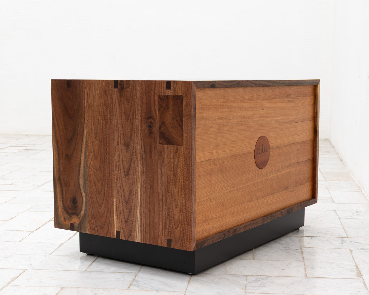 LAKE SIDE TABLE - 31" L, CLARO WALNUT EXTERIOR AND FACES