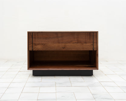 LAKE SIDE TABLE - 31" L, CLARO WALNUT EXTERIOR AND FACES