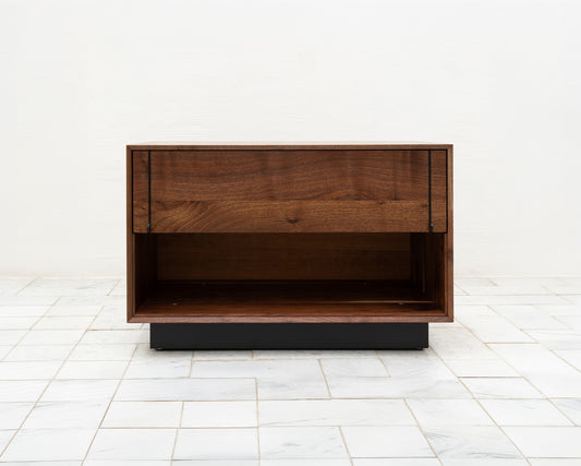 LAKE SIDE TABLE - 31" L, CLARO WALNUT EXTERIOR AND FACES