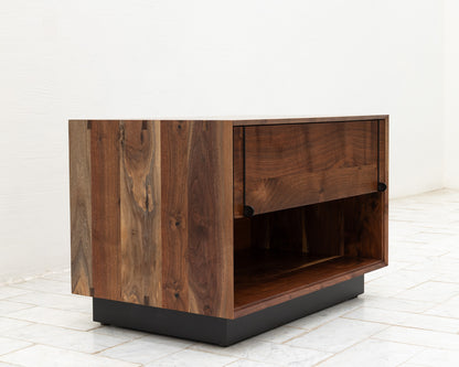 LAKE SIDE TABLE - 31" L, CLARO WALNUT EXTERIOR AND FACES