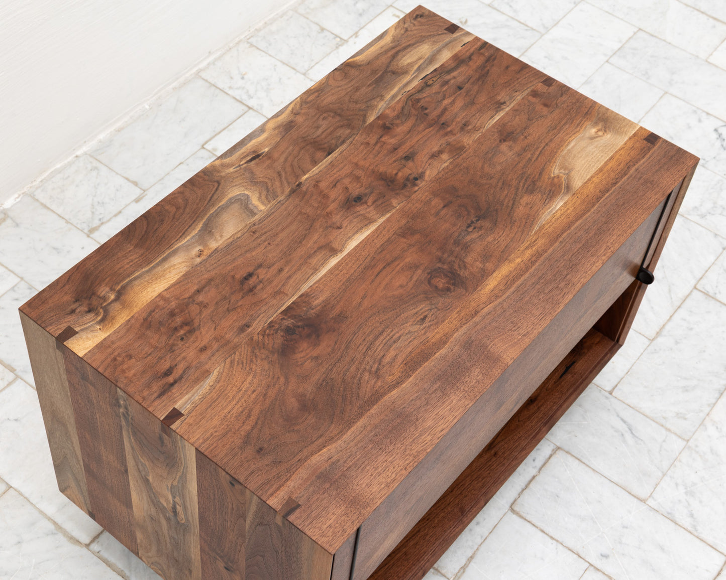 LAKE SIDE TABLE - 31" L, CLARO WALNUT EXTERIOR AND FACES